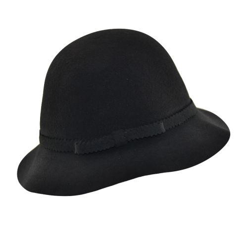 Maz Wool Short Brim Floppy Hat - Black