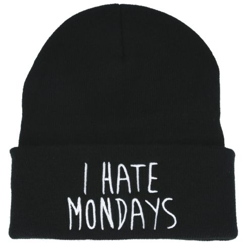 Maz I Hate Mondays Beanie - Black