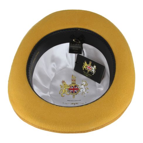Maz Classic English Wool Bowler Hat - Mustard
