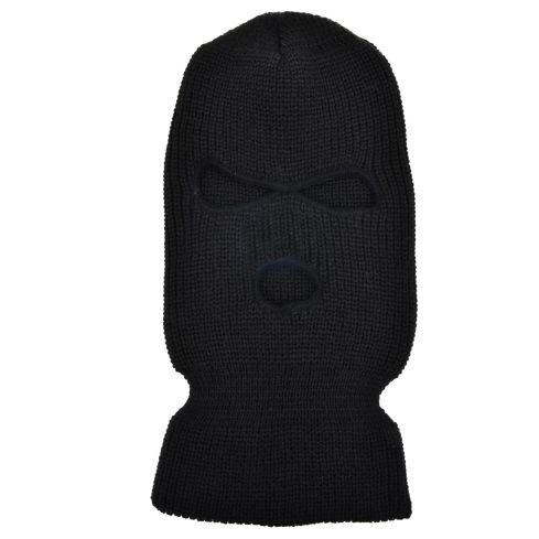 Maz Unisex Balaclava knit Beanie Hat - Black