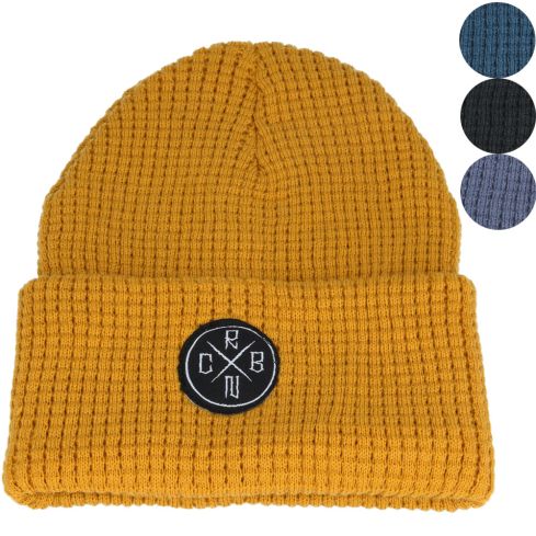 Carbon212 Unisex Heritage Vintage Cable Knitted Beanie Hat 