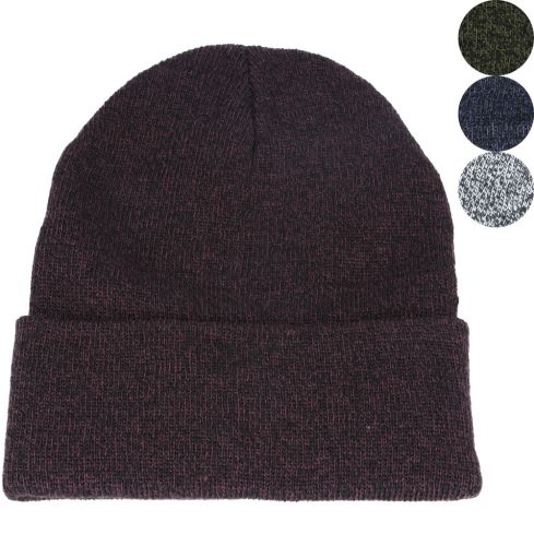 Carbon212 Unisex Heritage Vintage Double Knit Beanie Hat 