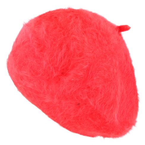 Maz Angora Beret Hat - Red