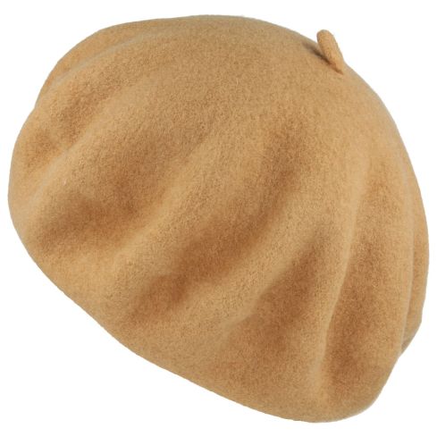 Maz 100% Pure Wool French Beret - Beige
