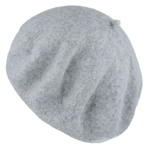Maz 50% Pure Wool French Beret - Grey