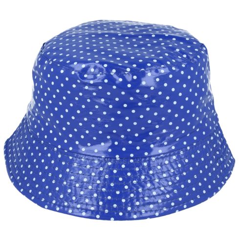 Maz Reversible Waterproof Polka Dot Fisherman Bucket Hat - Blue