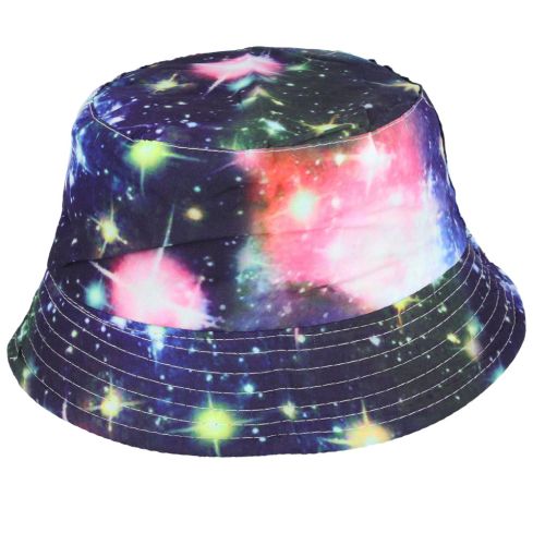 Maz Reversible Galaxy Print Fisherman Bucket Hat - Navy