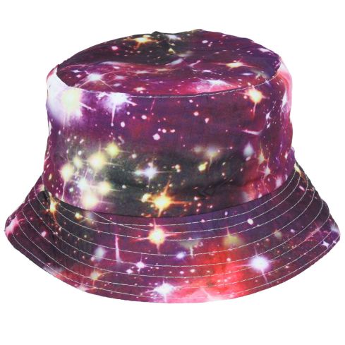 Maz Reversible Galaxy Print Fisherman Bucket Hat - Red