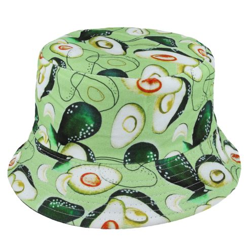 Avocado Print Summer Cotton Fisherman Bucket Hat 