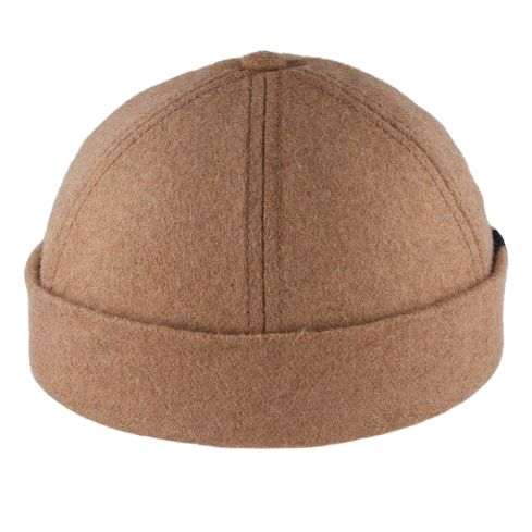 Carbon212 Wool Rolled Cuff Retro Fashion Brimless Docker Hats 