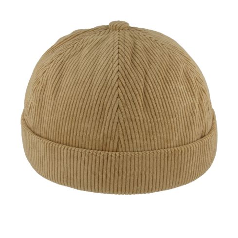 Maz Corduroy Rolled Cuff Retro Fashion Brimless Docker Hats