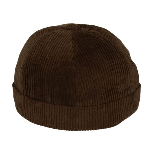 Maz Corduroy Rolled Cuff Retro Fashion Brimless Docker Hats