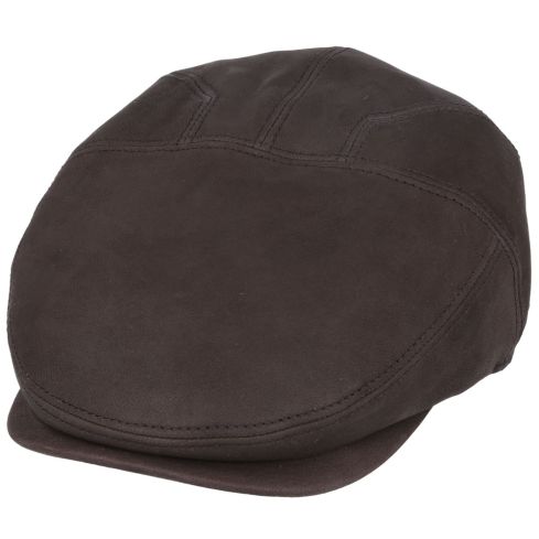 Gladwin Bond Hatters London Leather Flat cap - Brown