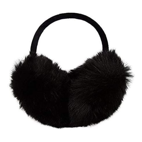 Maz Faux  Fur Earmuffs - Black