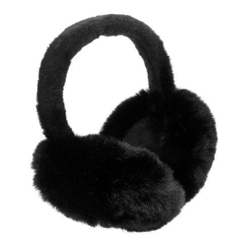Maz Foldable Faux Fur Earmuffs - Black