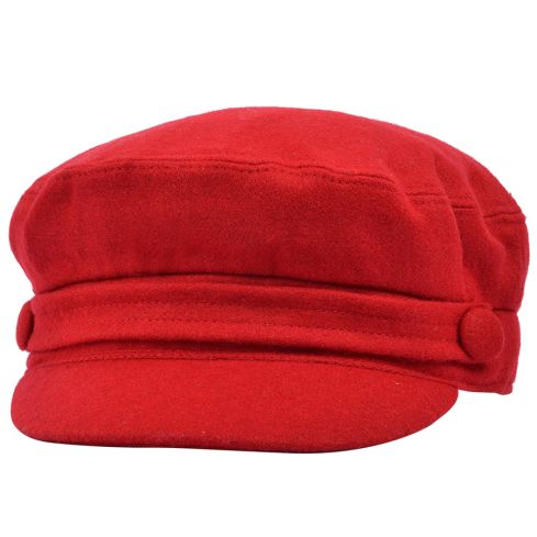 G&H Plain Wool Fiddler Caps - Red