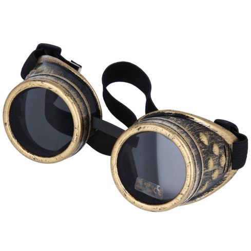 Maz Vintage Steampunk Goggles Glasses Cosplay Cyber Punk Gothic - Copper