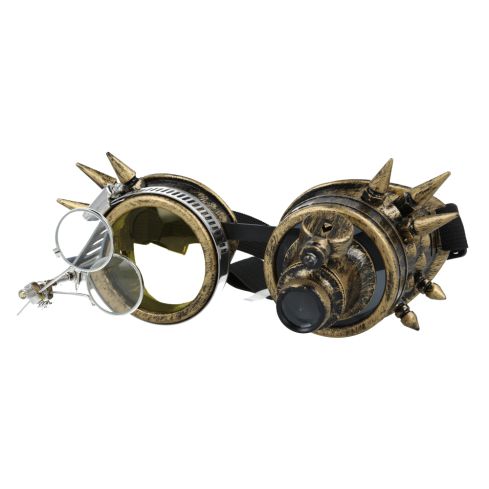 Maz Florata Cosplay Vintage Rivet Steampunk Welding Gothic Cyber Goggles - Copper