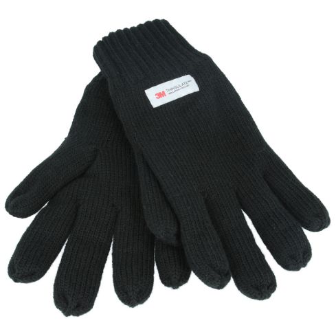 Maz Unisex Thinsulate 3M Thermal Gloves - Black