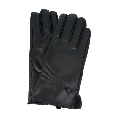 Maz Women’s PU Gloves With Soft Warm Lining - Black