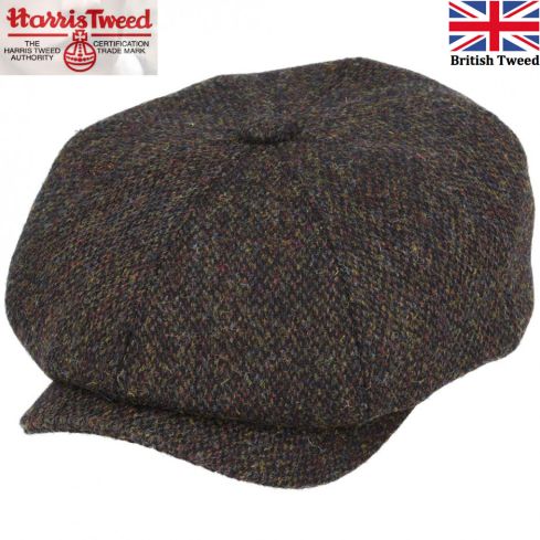 Gladwin Bond Harris Tweed Wool Newsboy Caps