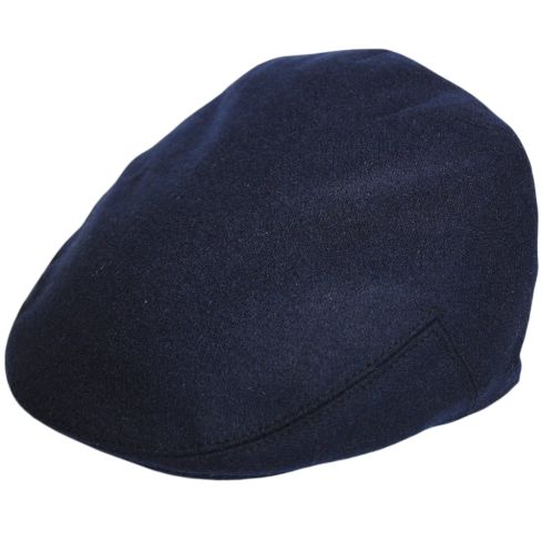G&H Wool Flat Cap In Bigger Sizes - Navy
