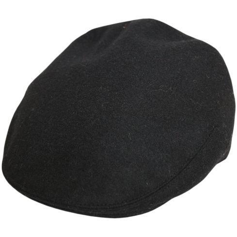 G&H Wool Flat Cap-Black