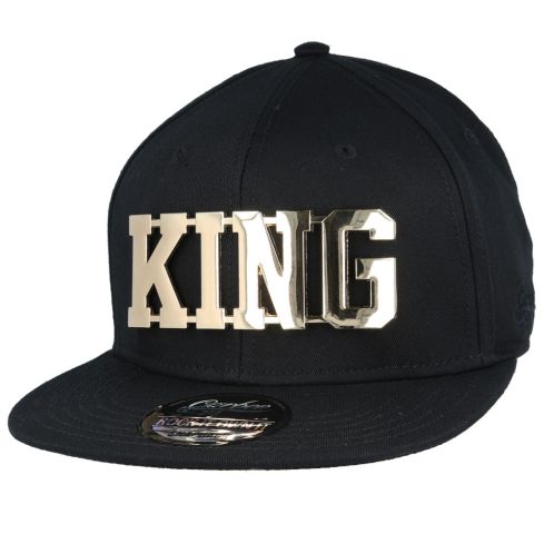 Carbon 212 King Metal Logo Snapback Cap - Gold