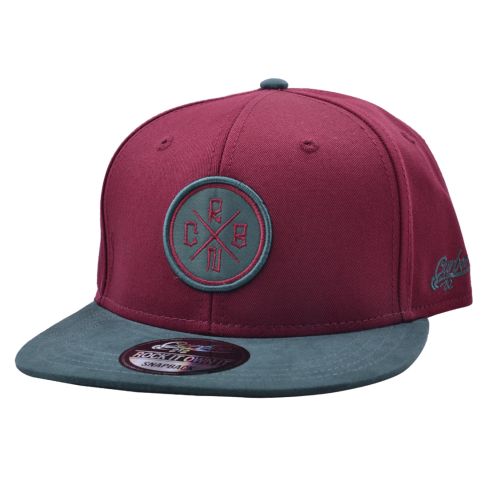 Carbon212 Extreme Edition Round Patch Snapback - Wine-Teal