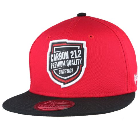 Carbon212 Premium Quality Snapback Cap - Red