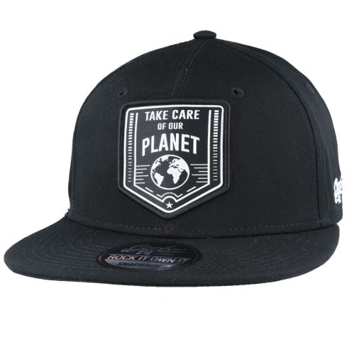 Carbon212 Take Care Of Our Planet Snapback Cap - Black
