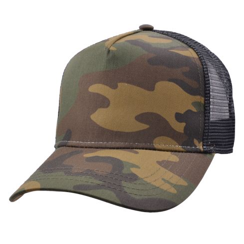 Carbon212 Camouflage Mesh Baseball Caps - Black