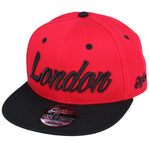 CARBON212 KIDS LONDON SNAPBACK CAP - RED