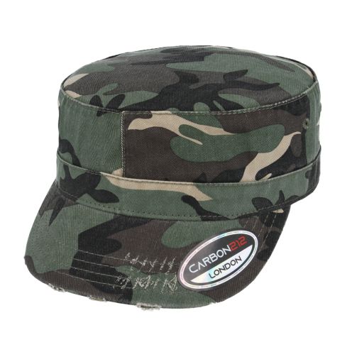Carbon212 Distressed Wild Urban Army Cap - Camouflage