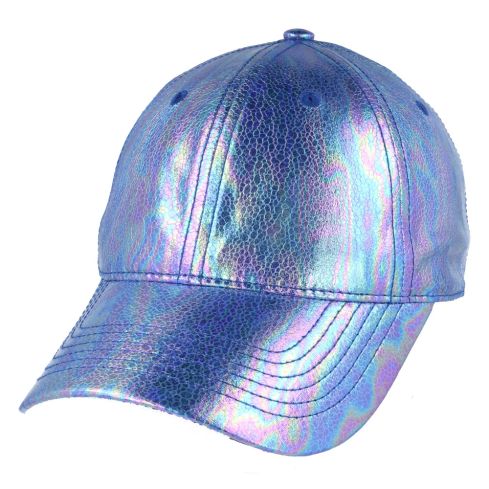 Carbon212 Blue Iridescent Curved Visor Baseball Caps