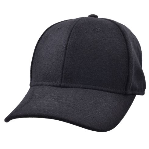 Carbon212 Wool Structured Front Panel Baseball Cap - Black 