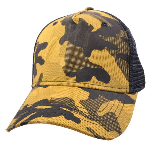 Carbon212 Distress Camouflage  Trucker Baseball Caps