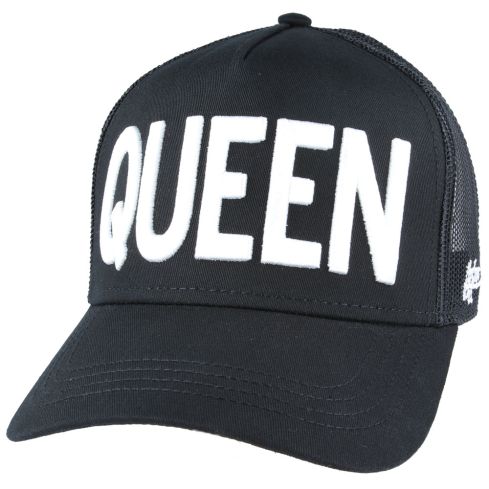 Carbon212 Queen Mesh Trucker Baseball Cap - Black