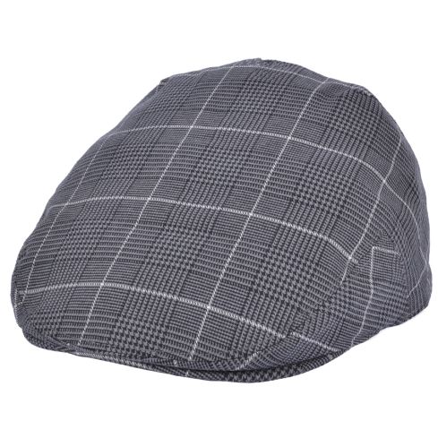 G&H Check Tweed Flat cap - Grey 