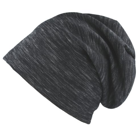 Carbon212 Stripes Melange Long Beanies - Black