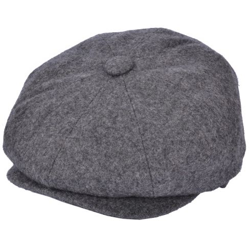 G&H Wool Newsboy Cap With Back Extension - Grey