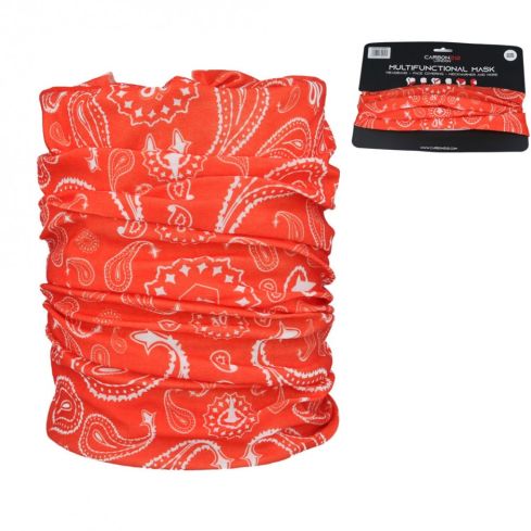 Carbon212 Paisley Multifunctional Neck Snood Hairband Tube Gaiter Sports Running - Red