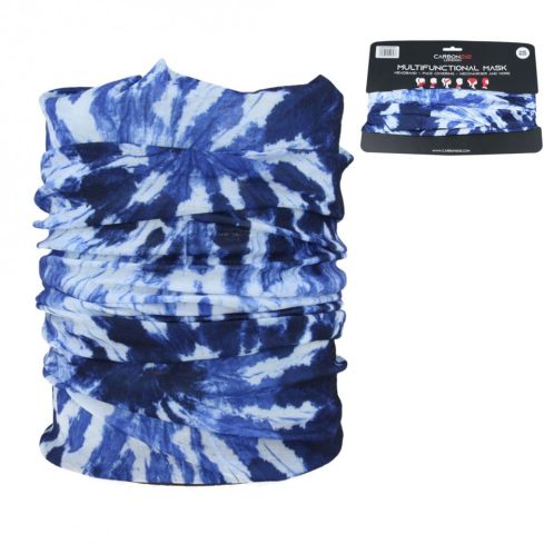 Carbon212 Tie Dye Multifunctional Neck Snood Hairband Tube Gaiter Sports Running - Blue