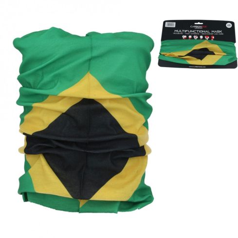Carbon212 Jamaican Flag Multifunctional Neck Snood Hairband Tube Gaiter Sports Running - Green