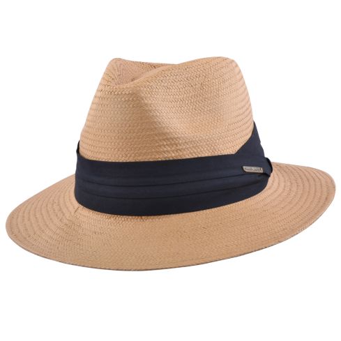Maz Paper Straw Panama Hat - Brown