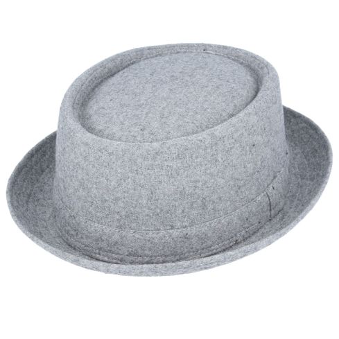 Maz Wool Pork Pie Hat - Grey