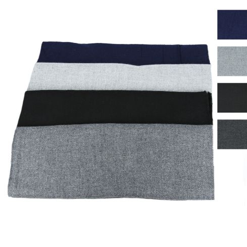 Maz  Unisex Plain Scarves - Black, DGrey,Grey,Navy