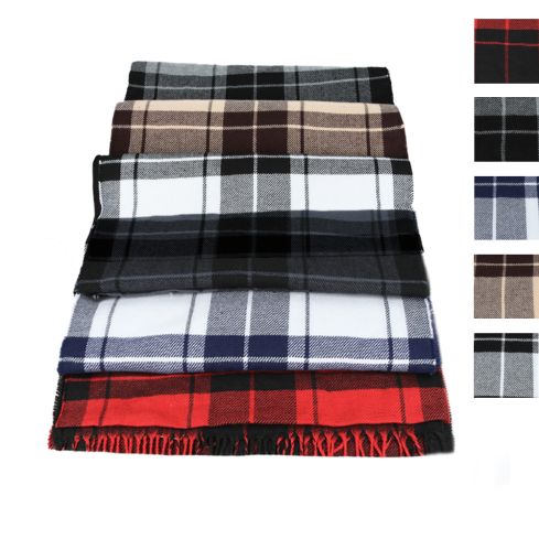 Maz  Unisex Scottish Tartan Scarves - Multi Colours