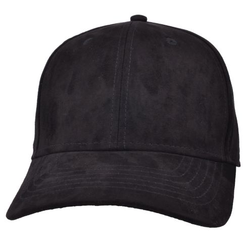 Carbon212 Suede Look Curved Visor Baseball Caps 