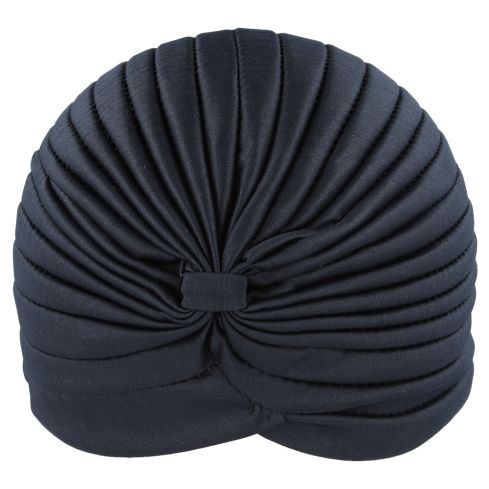Maz Plain Turban Hat- Black